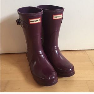 Hunter short boots - purple/burgundy